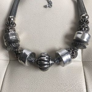 Chico’s Chunky Beaded Choker Style Necklace